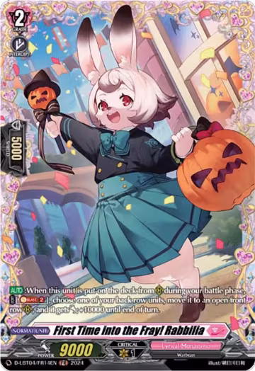 First Time into the Fray! Rabbilia (FR) (D-LBT04/FR14EN), D-LBT04: Lyrical Monasterio ~Trick or Trick!~ — Vanguard card price