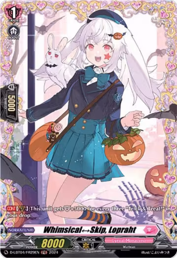 Whimsical Skip, Lopraht (FR) (D-LBT04/FR29EN), D-LBT04: Lyrical Monasterio ~Trick or Trick!~ — Vanguard card price