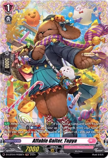 Affable Gaiter, Topya (FR) (D-LBT04/FR38EN), D-LBT04: Lyrical Monasterio ~Trick or Trick!~ — Vanguard card price