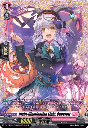Night-illuminating Light, Caperatt (FR) (D-LBT04/FR40EN), D-LBT04: Lyrical Monasterio ~Trick or Trick!~ — Vanguard card price
