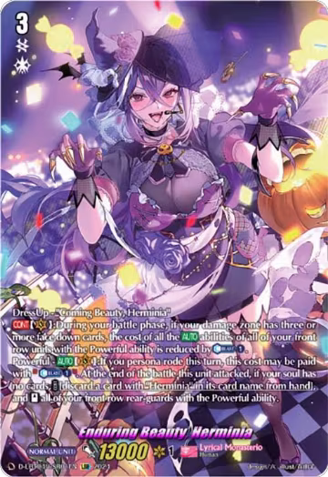 Enduring Beauty, Herminia (LSR) (D-LBT04/LSR01EN), D-LBT04: Lyrical Monasterio ~Trick or Trick!~ — Vanguard card price