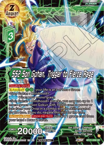 SS2 Son Gohan, Trigger to Fierce Rage (2023 Championship Finals Zenkai Premium Pack) (BT21-069), Tournament Promotion Cards — DB Super card price