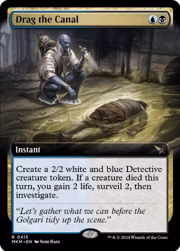 Drag the Canal (Extended Art) (415), Murders at Karlov Manor — Magic card price