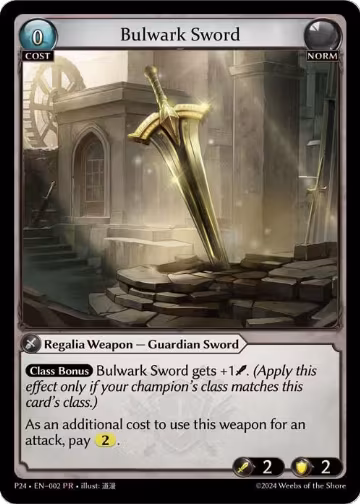Bulwark Sword (002), Promotional Cards — Grand Archive card price