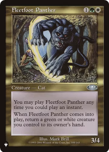 Fleetfoot Panther (108/143), The List Reprints — Magic card price