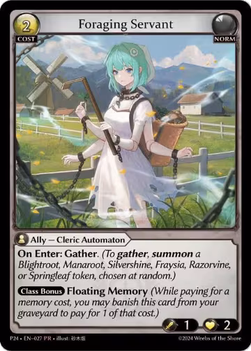 Foraging Servant (027), Promotional Cards — Grand Archive card price