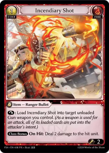 Incendiary Shot (038), Promotional Cards — Grand Archive card price