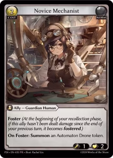 Novice Mechanist (035), Promotional Cards — Grand Archive card price