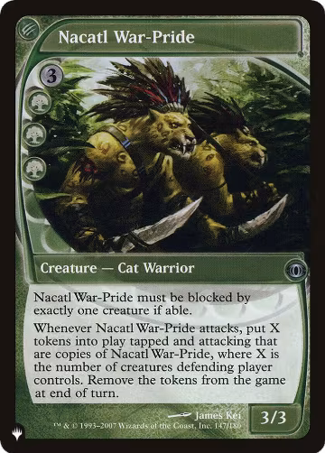 Nacatl War-Pride (147/180), The List Reprints — Magic card price