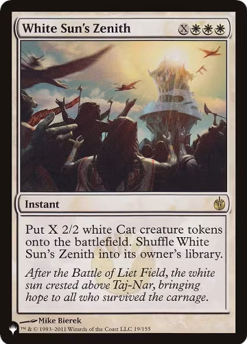 White Sun's Zenith (19/155), The List Reprints — Magic card price