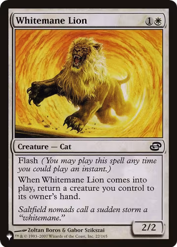 Whitemane Lion (PLC) (22/165), The List Reprints — Magic card price