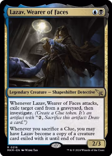 Lazav, Wearer of Faces (216), Murders at Karlov Manor — Magic card price