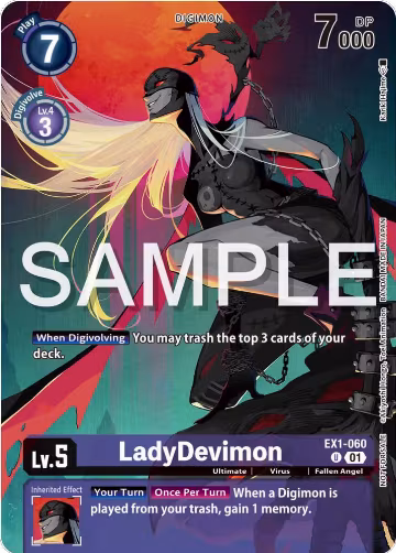 LadyDevimon (Digimon Illustration Competition Pack 2023) (EX1-060 U), Classic Collection — Digimon card price