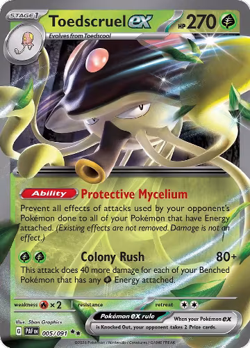 Toedscruel ex - 005/091 (005/091), Paldean Fates — Pokémon card price