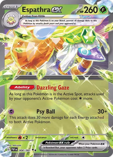 Espathra ex - 006/091 (006/091), Paldean Fates — Pokémon card price