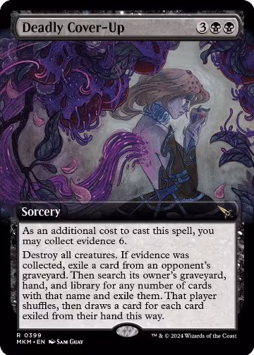 Deadly Cover-Up (Extended Art) (399), Murders at Karlov Manor — Magic card price