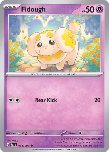 Fidough (038/091), Paldean Fates — Pokémon card price