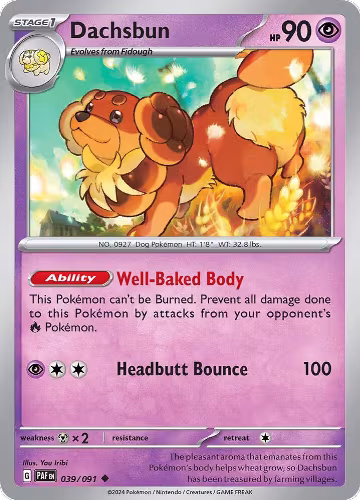 Dachsbun - 039/091 (039/091), Paldean Fates — Pokémon card price