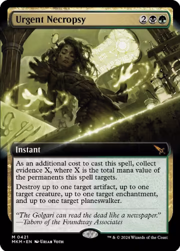 Urgent Necropsy (Extended Art) (421), Murders at Karlov Manor — Magic card price