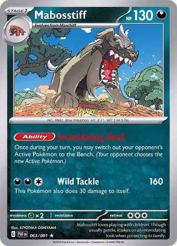 Mabosstiff - 063/091 (063/091), Paldean Fates — Pokémon card price