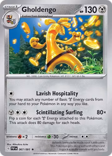 Gholdengo (067/091), Paldean Fates — Pokémon card price