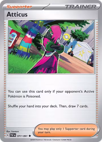 Atticus (077/091), Paldean Fates — Pokémon card price