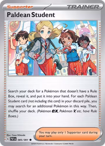 Paldean Student - 085/091 (085/091), Paldean Fates — Pokémon card price
