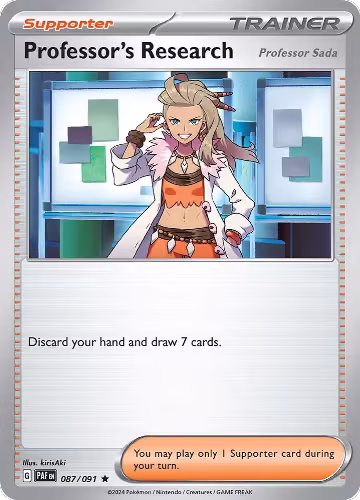 Professor's Research [Professor Sada] - 087/091 (087/091), Paldean Fates — Pokémon card price