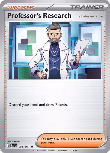 Professor's Research [Professor Turo] - 088/091 (088/091), Paldean Fates — Pokémon card price