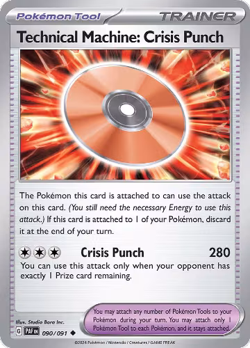 Technical Machine: Crisis Punch (090/091), Paldean Fates — Pokémon card price