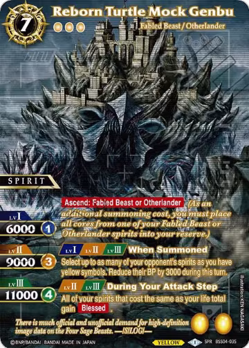 Reborn Turtle Mock Genbu (SPR) (BSS04-035), Savior of Chaos — Battle Spirits card price