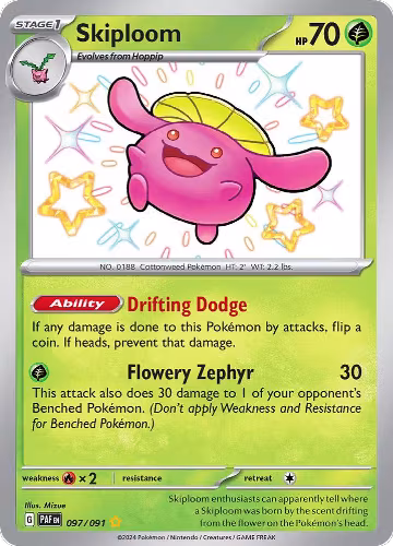 Skiploom (097/091), Paldean Fates — Pokémon card price