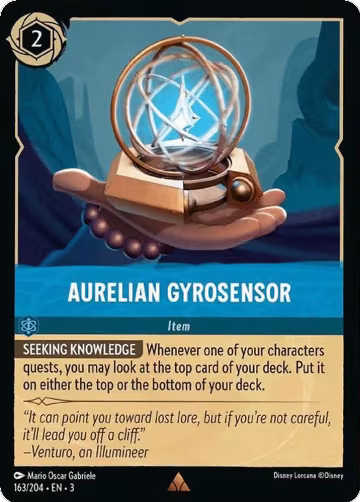 Aurelian Gyrosensor (163/204), Into the Inklands — Lorcana card price