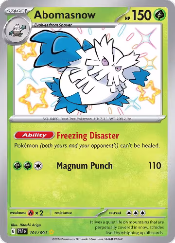 Abomasnow (101/091), Paldean Fates — Pokémon card price
