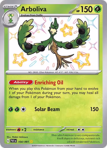 Arboliva (104/091), Paldean Fates — Pokémon card price
