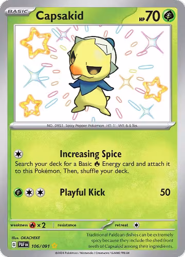 Capsakid (106/091), Paldean Fates — Pokémon card price