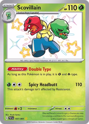 Scovillain (107/091), Paldean Fates — Pokémon card price