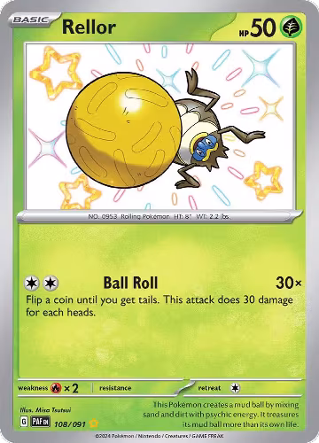 Rellor (108/091), Paldean Fates — Pokémon card price