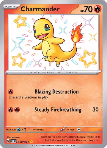 Charmander - 109/091 (109/091), Paldean Fates — Pokémon card price