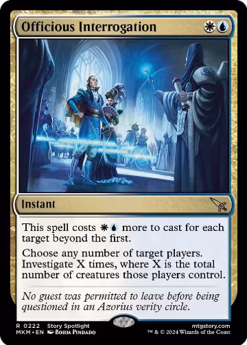 Officious Interrogation (222), Murders at Karlov Manor — Magic card price