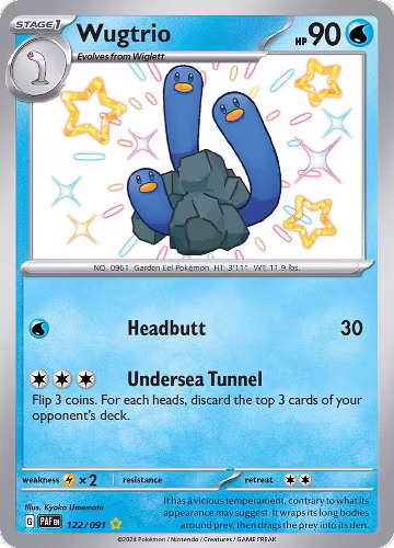 Wugtrio - 122/091 (122/091), Paldean Fates — Pokémon card price