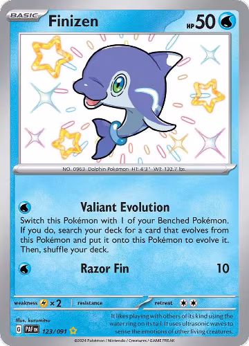 Finizen (123/091), Paldean Fates — Pokémon card price