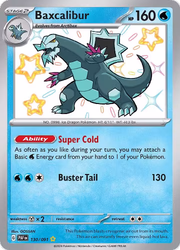 Baxcalibur (130/091), Paldean Fates — Pokémon card price