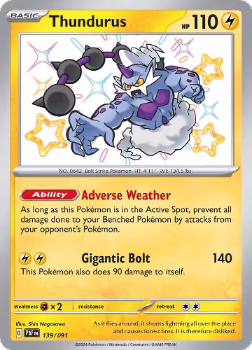 Thundurus (139/091), Paldean Fates — Pokémon card price
