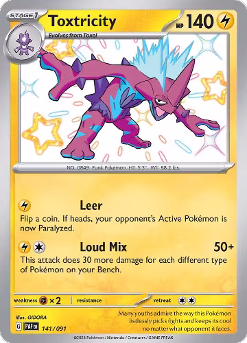 Toxtricity (141/091), Paldean Fates — Pokémon card price