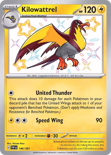 Kilowattrel - 146/091 (146/091), Paldean Fates — Pokémon card price