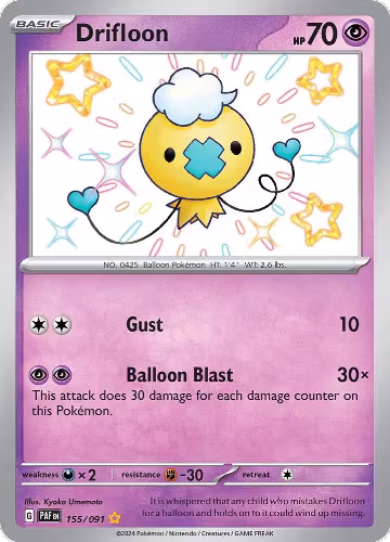 Drifloon (155/091), Paldean Fates — Pokémon card price
