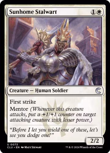 Sunhome Stalwart (73), Ravnica: Clue Edition — Magic card price