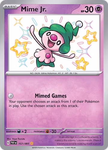 Mime Jr. - 157/091 (157/091), Paldean Fates — Pokémon card price