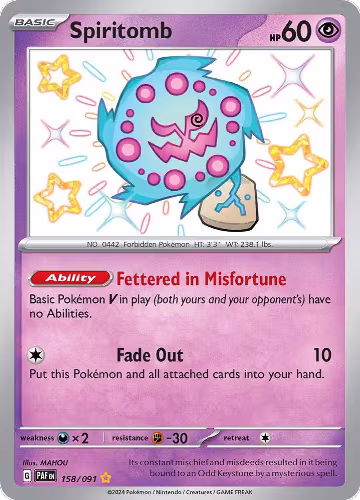 Spiritomb (158/091), Paldean Fates — Pokémon card price